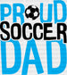 Proud Soccer Dad Design - Soccer DTF Heat Transfer ready2transfer Black