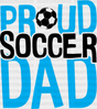 Proud Soccer Dad Design - Dtf Heat Transfer Adult Unisex S & M (10’’) / Black