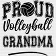 Proud Volleyball Grandma B&W - Volleyball DTF Transfers ready2transfer Dark Color Design (See Imaging)