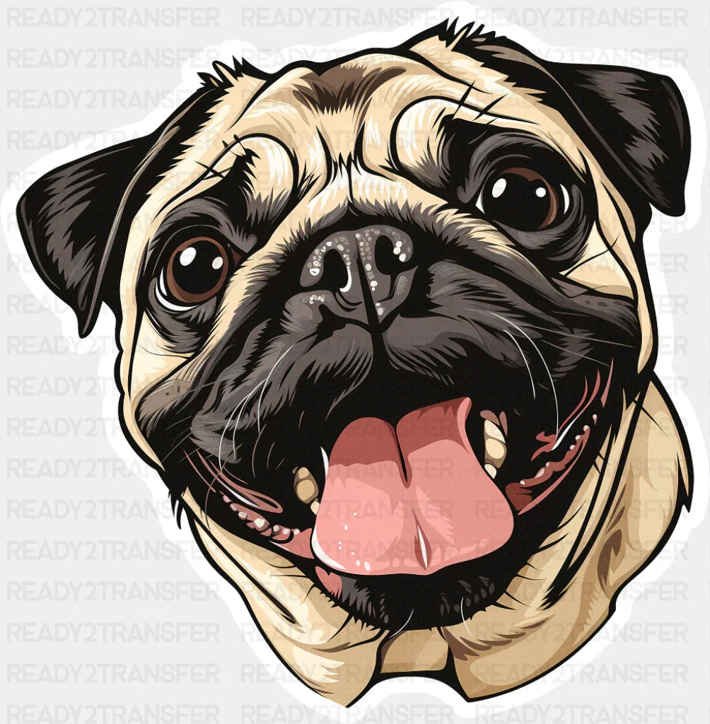 Pug - Minimal UV Sticker Permanent UV DTF Decal