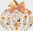 Pumpkin Flowers Halloween DTF Transfer