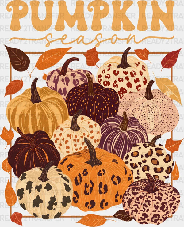 Pumpkin Season Colorful Pumpkins - Fall DTF Transfer