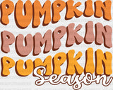 Pumpkin Season Orange Design - Fall Dtf Transfer