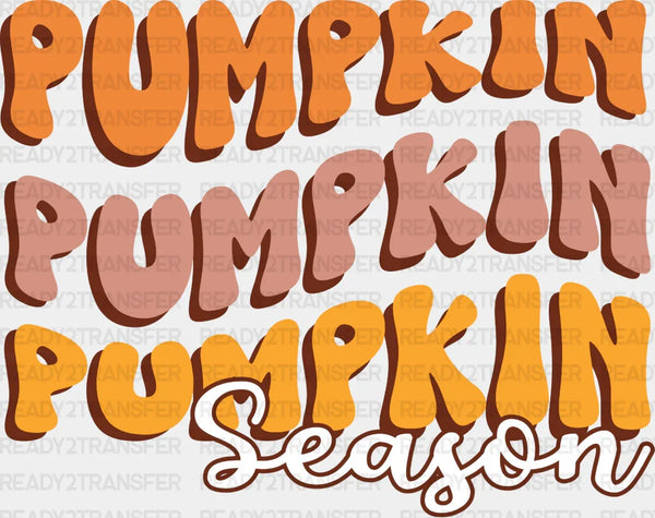 Pumpkin Season Orange Design - Fall DTF Transfer
