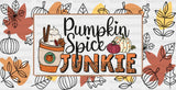 Pumpkin Spice Junkie - Fall Cup Wrap Uv Sticker Permanent Dtf Decal