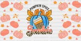 Pumpkin Spice Junkie Pink - Fall Cup Wrap Uv Sticker Permanent Dtf Decal