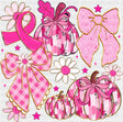 Pumpkins & Flowers Breast Cancer Awareness DTF Transfer