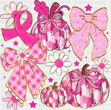 Pumpkins & Flowers Breast Cancer Awareness DTF Transfer