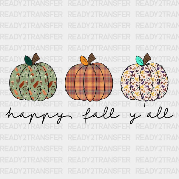 Pumpkins Happy Fall Yall DTF Transfer