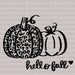 Pumpkins Hello Fall DTF Transfer ready2transfer Black