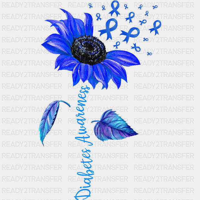 Purple Flower - Diabetes DTF Transfers ready2transfer