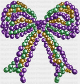 Purple Green Yellow Ribbon - Mardi Gras DTF Transfer