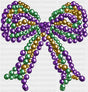 Purple Green Yellow Ribbon - Mardi Gras DTF Transfer