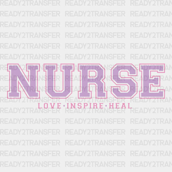 Purple Nurse Love Inspire DTF Transfer