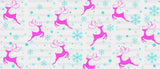 Purple Reindeer Design - Christmas Cup Wrap Uv Sticker Permanent Dtf Decal