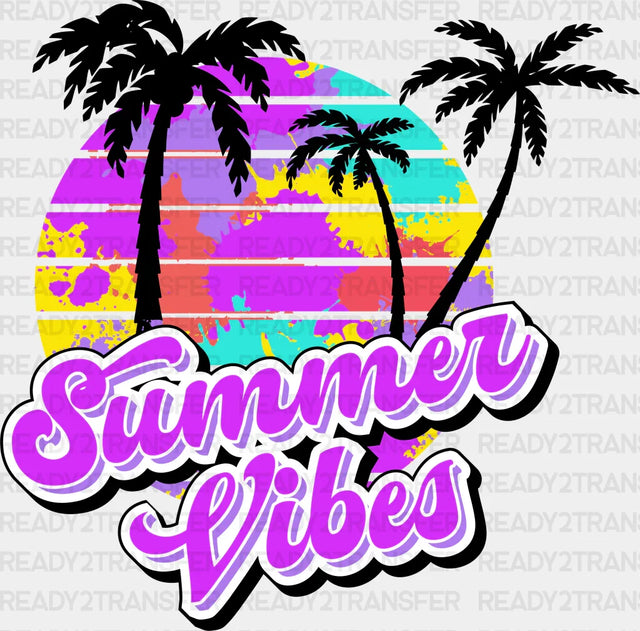 Purple Summer Vibes Dtf Transfer