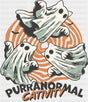 Purranormal Cativity - Halloween DTF Transfer Adult Unisex - S & M (10’’) / Dark Color Design (See Imaging)