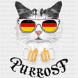Purrost, Cat - Oktoberfest DTF Transfers ready2transfer Dark Color Design (See Imaging)