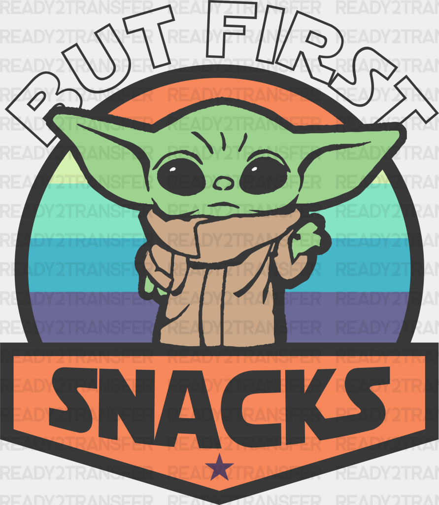 Put First Snack Disney Dtf Transfer Adult Unisex - S & M (10’) / Black