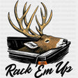 Rack ’Em Up Deer - Hunting DTF Transfers - Adult Unisex - S & M (10’’) / Dark Color Design (See Imaging)