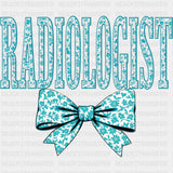 Radiologist, Turquoise Ribbon - Radiology DTF Transfers ready2transfer