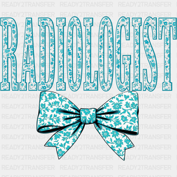 Radiologist, Turquoise Ribbon - Radiology DTF Transfers