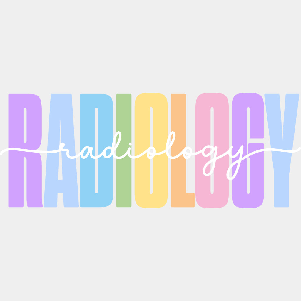 Radiology, Colorful Design - Radiology DTF Transfers ready2transfer Light Color Design (See Imaging)