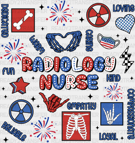 Radiology Nurse 4Th Of July Design - Dtf Transfers