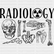 Radiology Skeleton - Radiology DTF Transfers ready2transfer Dark Color Design (See Imaging)