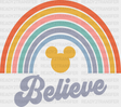 Rainbow Believe Disney Dtf Transfer