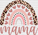 Rainbow Heart Mama DTF Transfer ready2transfer Black