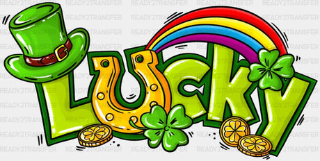 Rainbow Lucky St. Patrick’s Day Dtf Heat Transfer Saint Patricks Design St Paddys