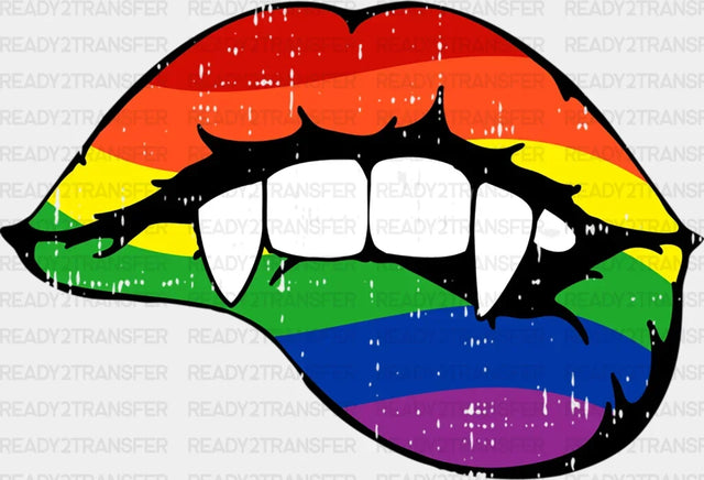 Rainbow Vampire Tooth Dtf Transfer