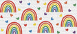 Rainbows And Hearts - Lgbtq Cup Wrap Uv Sticker Permanent Dtf Decal