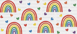 Rainbows And Hearts - Lgbtq Cup Wrap Uv Sticker Permanent Dtf Decal
