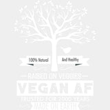 Raised On Veggies Vegan AF - Vegan DTF Transfers - Adult Unisex - S & M (10’’) / Light Color Design (See Imaging)