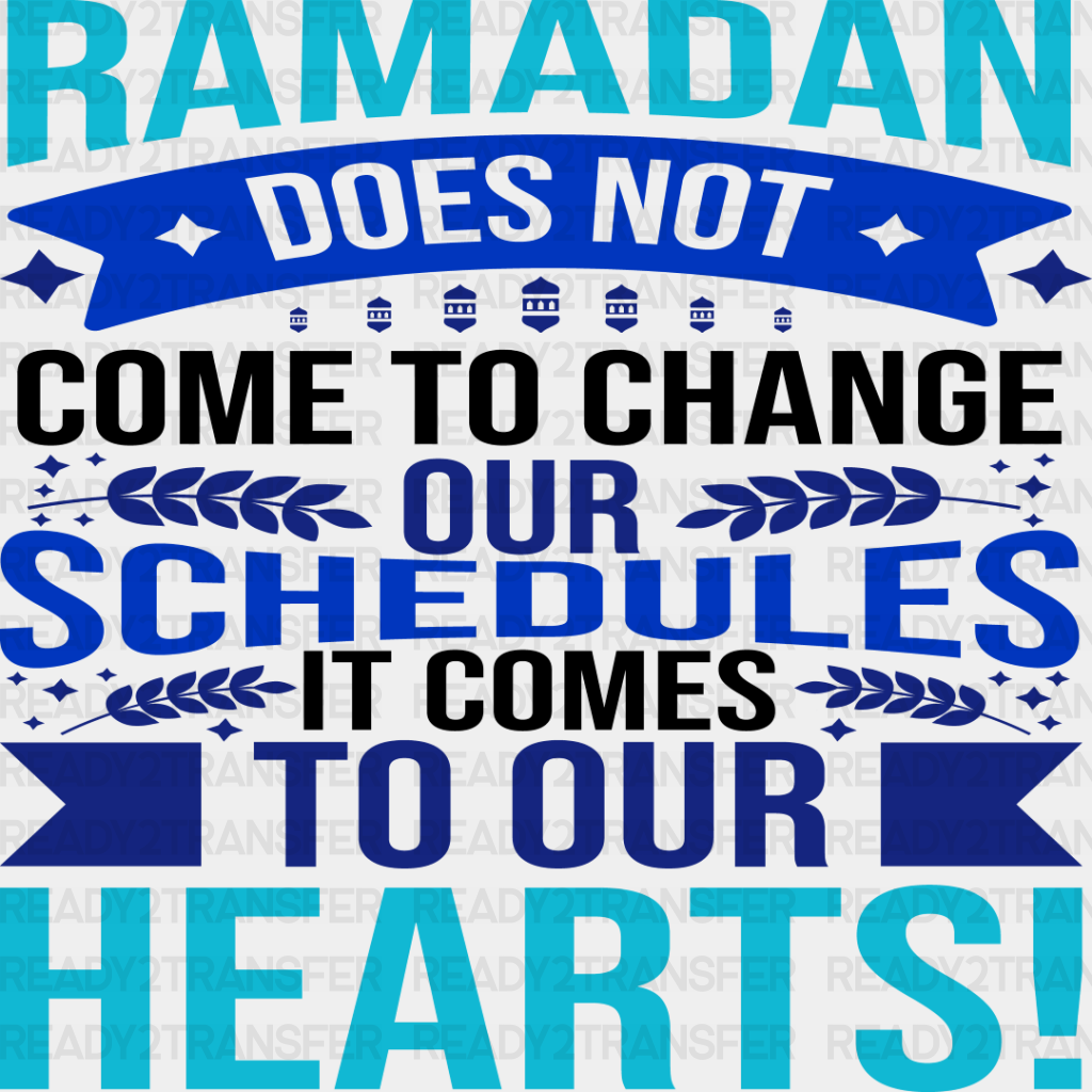 Ramadan Comes To Our Hearts - Muslim Dtf Transfer Adult Unisex S & M (10’’) / Dark Color Design