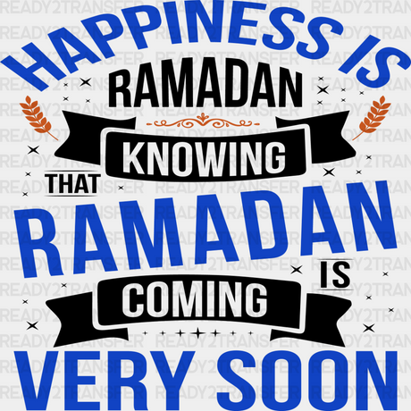 Ramadan Coming Very Soon - Muslim Dtf Transfer Adult Unisex S & M (10’’) / Dark Color Design