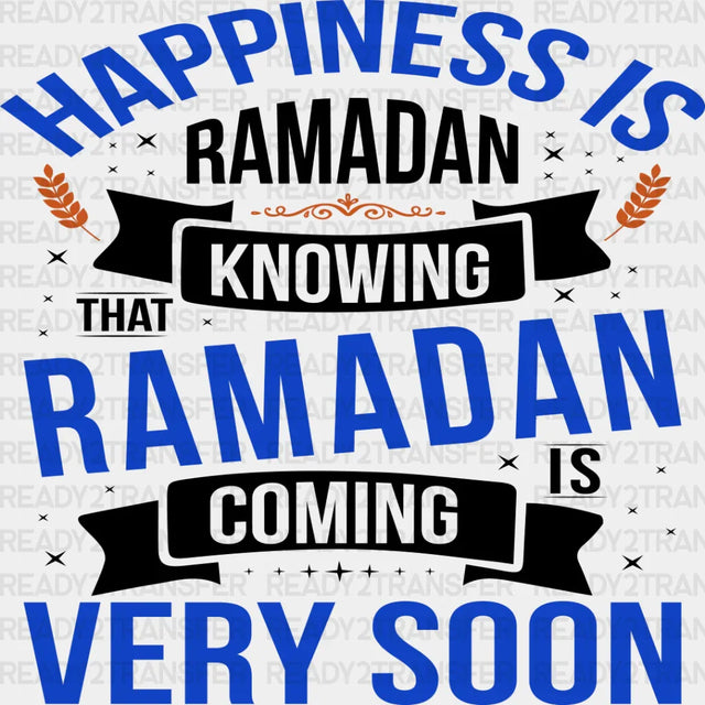 Ramadan Coming Very Soon - Muslim Dtf Transfer Adult Unisex S & M (10’’) / Dark Color Design