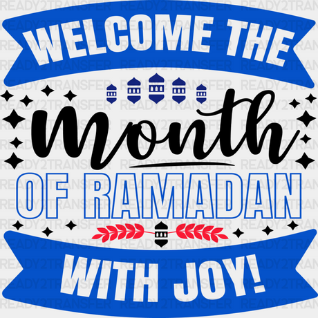 Ramadan With Joy - Muslim Dtf Transfer Adult Unisex S & M (10’’) / Dark Color Design (See Imaging)