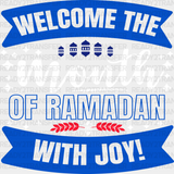 Ramadan With Joy - Muslim Dtf Transfer Adult Unisex S & M (10’’) / Light Color Design (See Imaging)