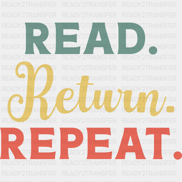 Read, Return, Repeat - Librarian DTF Transfers