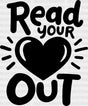 Read Your Heart Out - Reading Dtf Heat Transfer Adult Unisex S & M (10’’) / Dark Color Design
