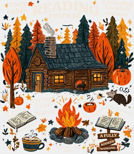 Reading Retreat - Reading DTF Transfer Adult Unisex - S & M (10’’) / Light Color Design (See Imaging)