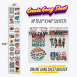 Ready2Transfer DTF gang sheet builder showing custom design layout options up to 22" x 240".