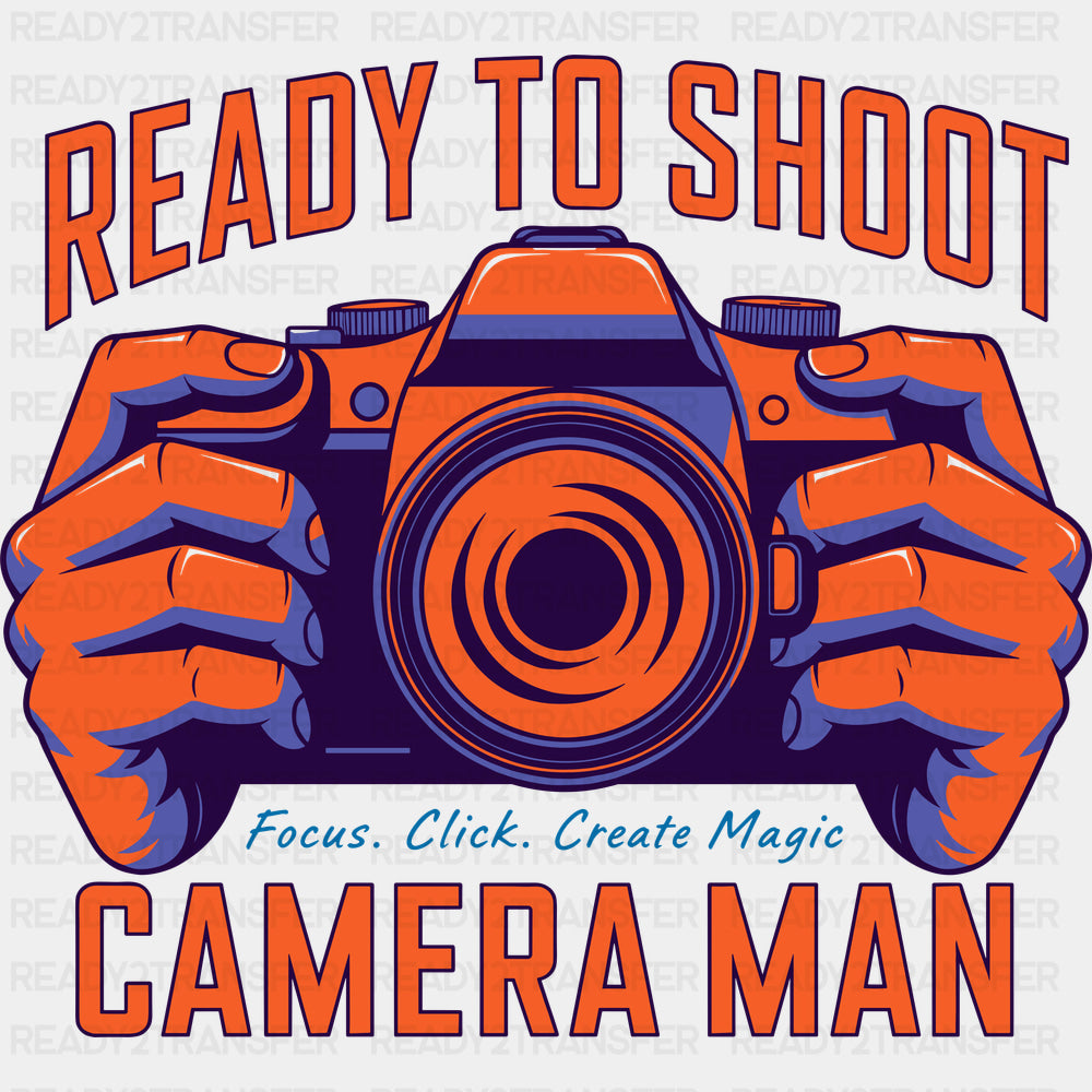 Ready To Shoot Camera Man - Photography DTF Transfers