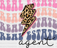 Real Estate Agent Cheetah Print Design - Realtor Dtf Transfer Adult Unisex S & M (10’’) / Dark