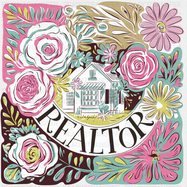 Realtor Flowers, Colorful - Realtor DTF Transfers ready2transfer