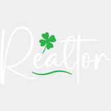 Realtor Four Leaf Clover - Realtor DTF Transfers ready2transfer Light Color Design (See Imaging)