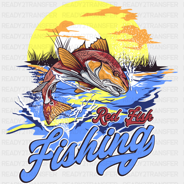 Red Fish Fishing - Fishing DTF Transfers